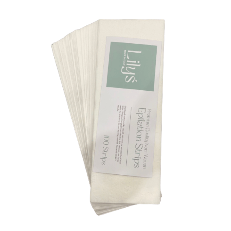 Lily's White 100 Paper Strip Pack – Non-woven waxing strips for smooth and easy hair removal