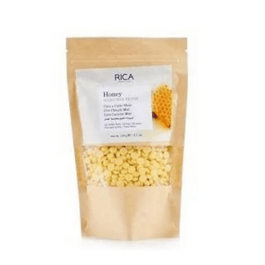 Rica Honey Beads Wax 150g – Hard wax enriched with honey for smooth hair removal, available at Ziofy.pk